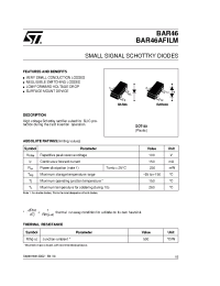 Datasheet BAR46 manufacturer STMicroelectronics